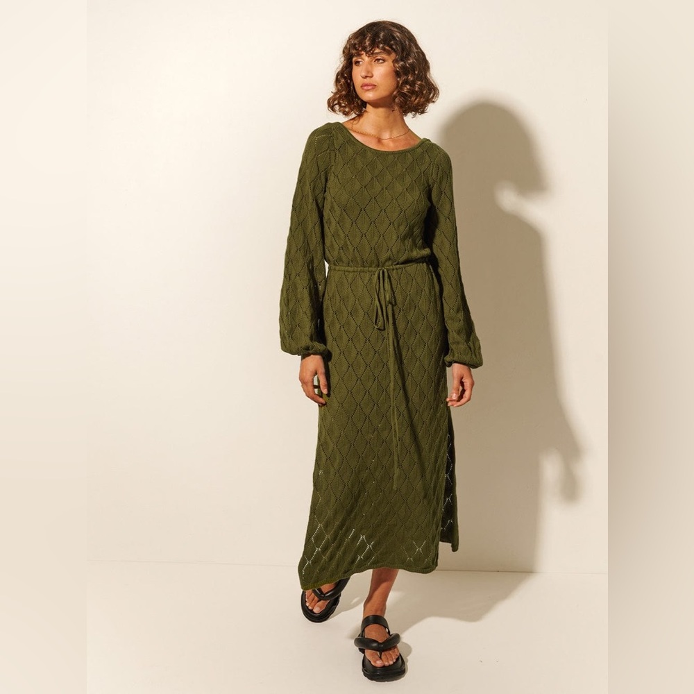 KIVARI | Claudia Knit Maxi Dress - Khaki